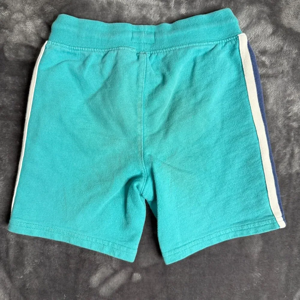 Unisex Kids Oshkos Shorts Aqua‎ Blue Drawings Size 5 Drawstring Outdoors Active